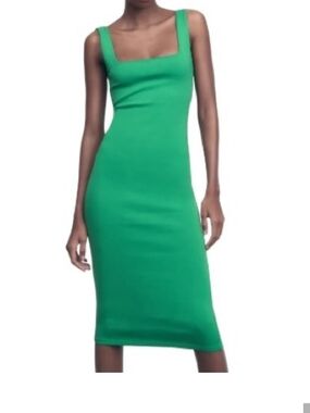 zara apple green dress My Dress-Up Darling